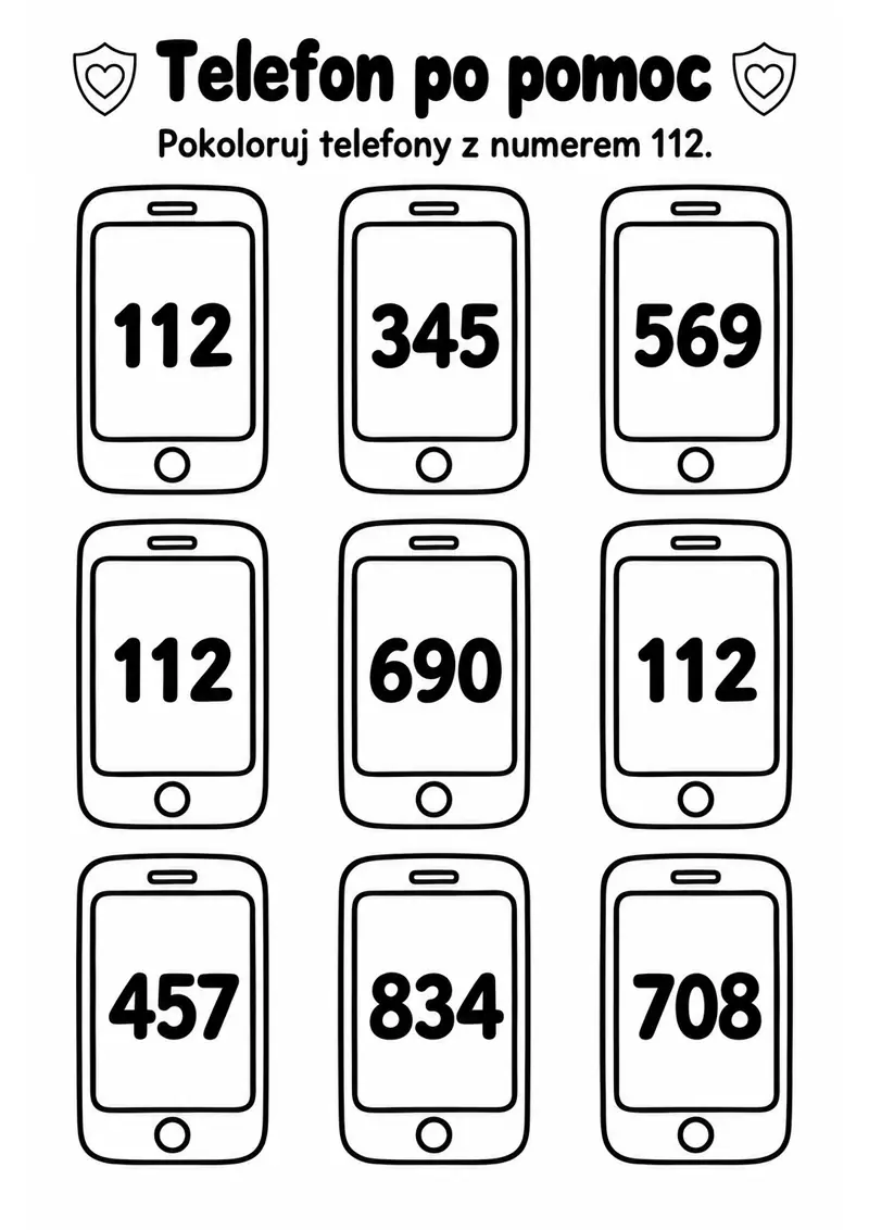 Karta pracy Telefon po pomoc
