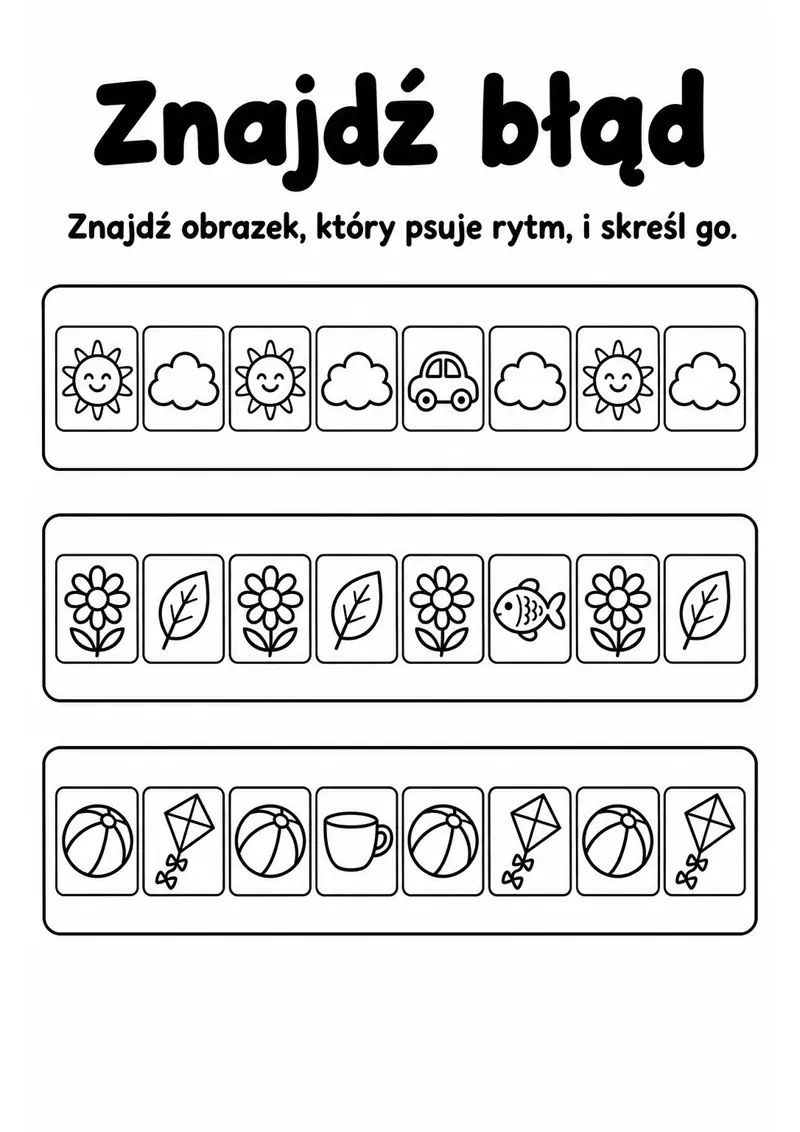 Karta pracy Znajdź błąd