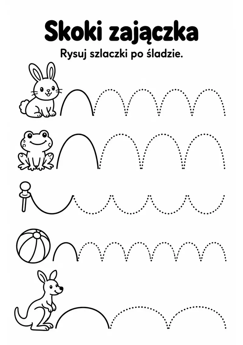 Karta pracy Skoki zajączka
